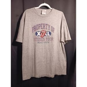 Rolling Stones “Property Of Stones Tour Road Crew” Gray T‑Shirt Men’s XL AAA VTG